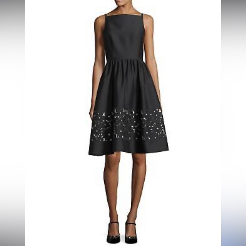 KATE SPADE Lace Panel Fit & Flare 0 Black Bateau Neck
Sleeveless Dress like new